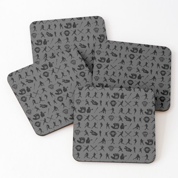 Funky Baseball Collage Coasters (Set of 4)