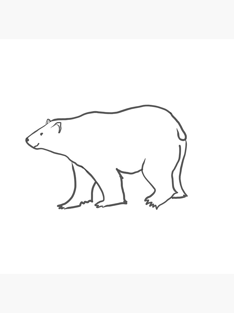 Bright White Polar Bear by podartist