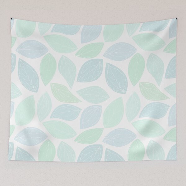 Item preview, Seamless background with pastel green leaves on white background. Hand-drawn in sketh and doodle style designed and sold by Yevheniia Hulinska.