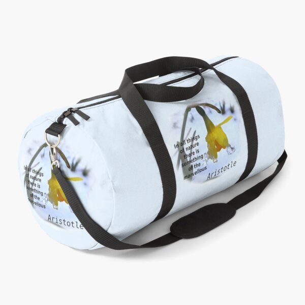 Item preview, Aristotle quote on nature in spring duffle bag  designed and sold by 6059.