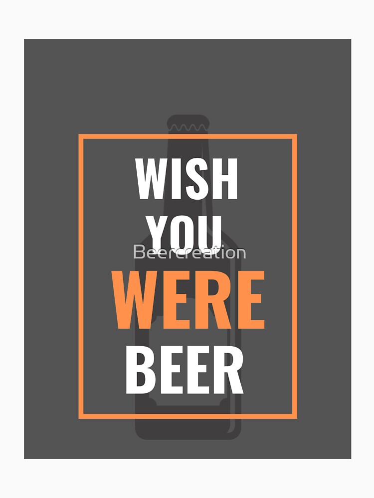 Thumbnail 3 of 3, Baseball ¾ Sleeve T-Shirt, Wish you were beer| Beer Jokes designed and sold by Beercreation.