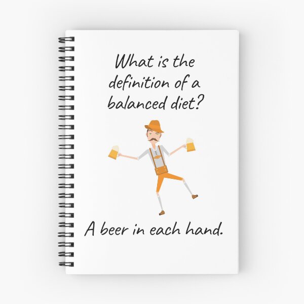 Item preview, What is the definition of a balanced diet, a beer in each hand! | Beer Jokes designed and sold by Beercreation.