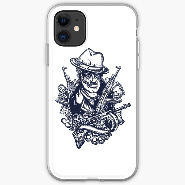 Mafia boss tattoo iPhone Soft Case