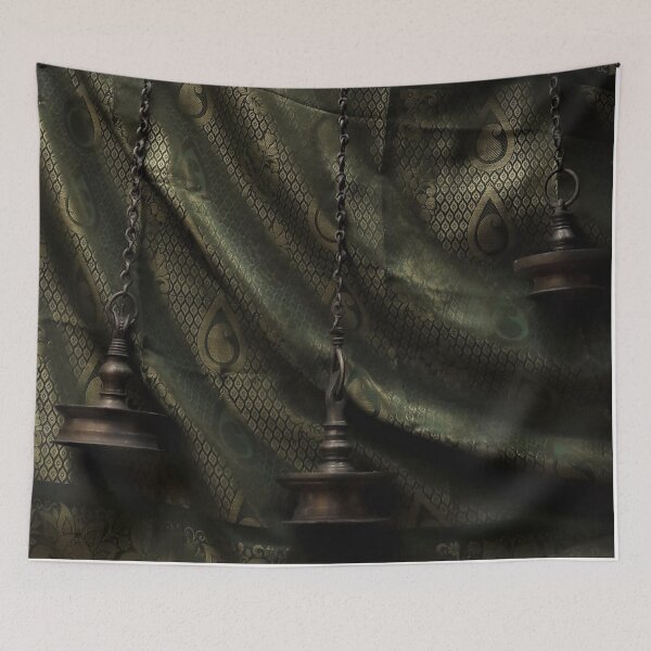 Item preview, Temple bells exotic tapestry designed and sold by PrakritiPrints.
