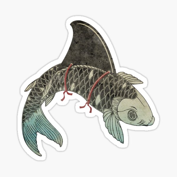 Koi Shark Fin Sticker