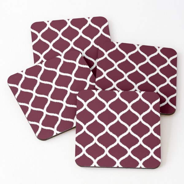 Item preview, Burgundy Maroon Moroccan Ogee Tile Pattern designed and sold by museofdreamers.