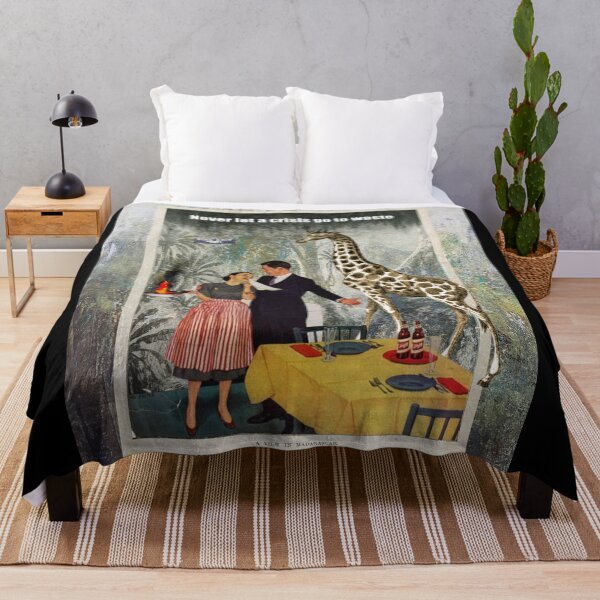 Item preview, Collage Couple Cooking Dining with Giraffe and Jungle designed and sold by KALEIDOSCOPE UK.