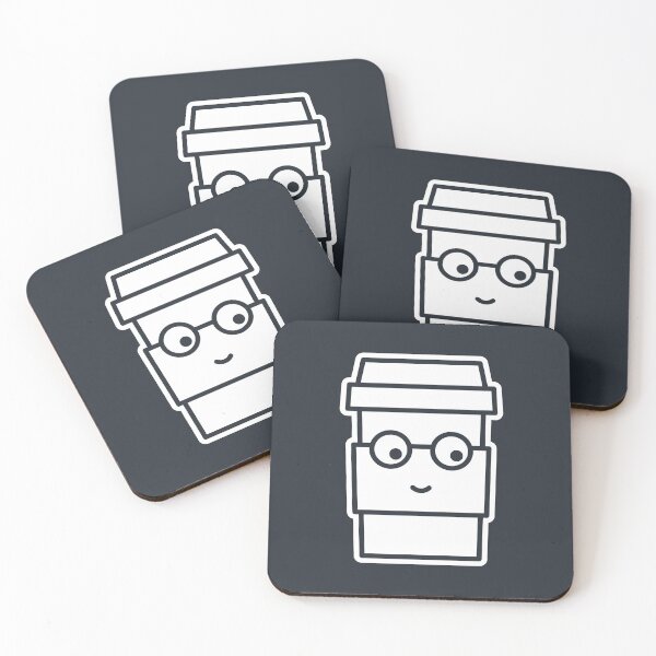 Item preview, Takeout Coffee Cup Face on Blue Character Icon designed and sold by npdstudio.