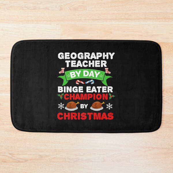 Item preview, Geography teacher by day Binge Eater by Christmas Xmas designed and sold by losttribe.