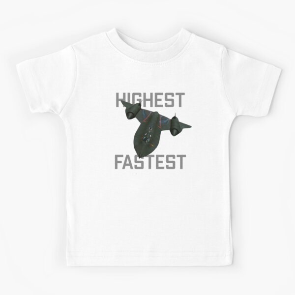 SR 71 Blackbird Spy Plane Fastest Highest Kids T-Shirt