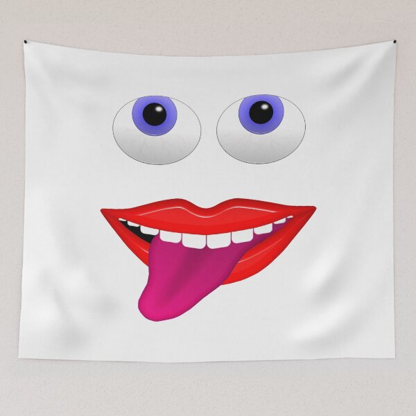 Item preview, Smiling Mouth With Tongue Out and Blue Eyes designed and sold by MarkUK97.