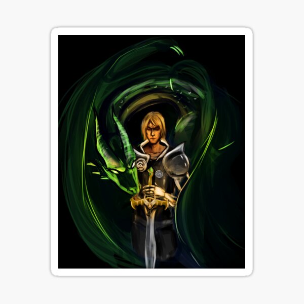 Meditating Dragonrider Sticker