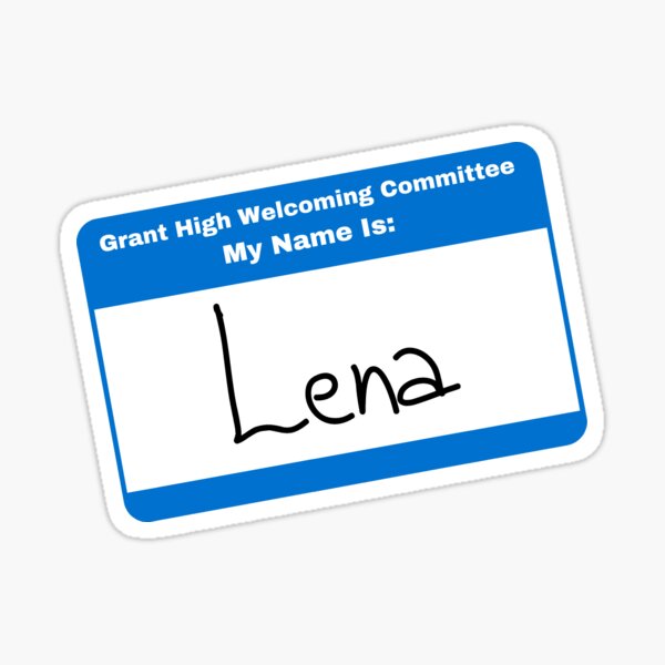 Lena's Nametag Sticker