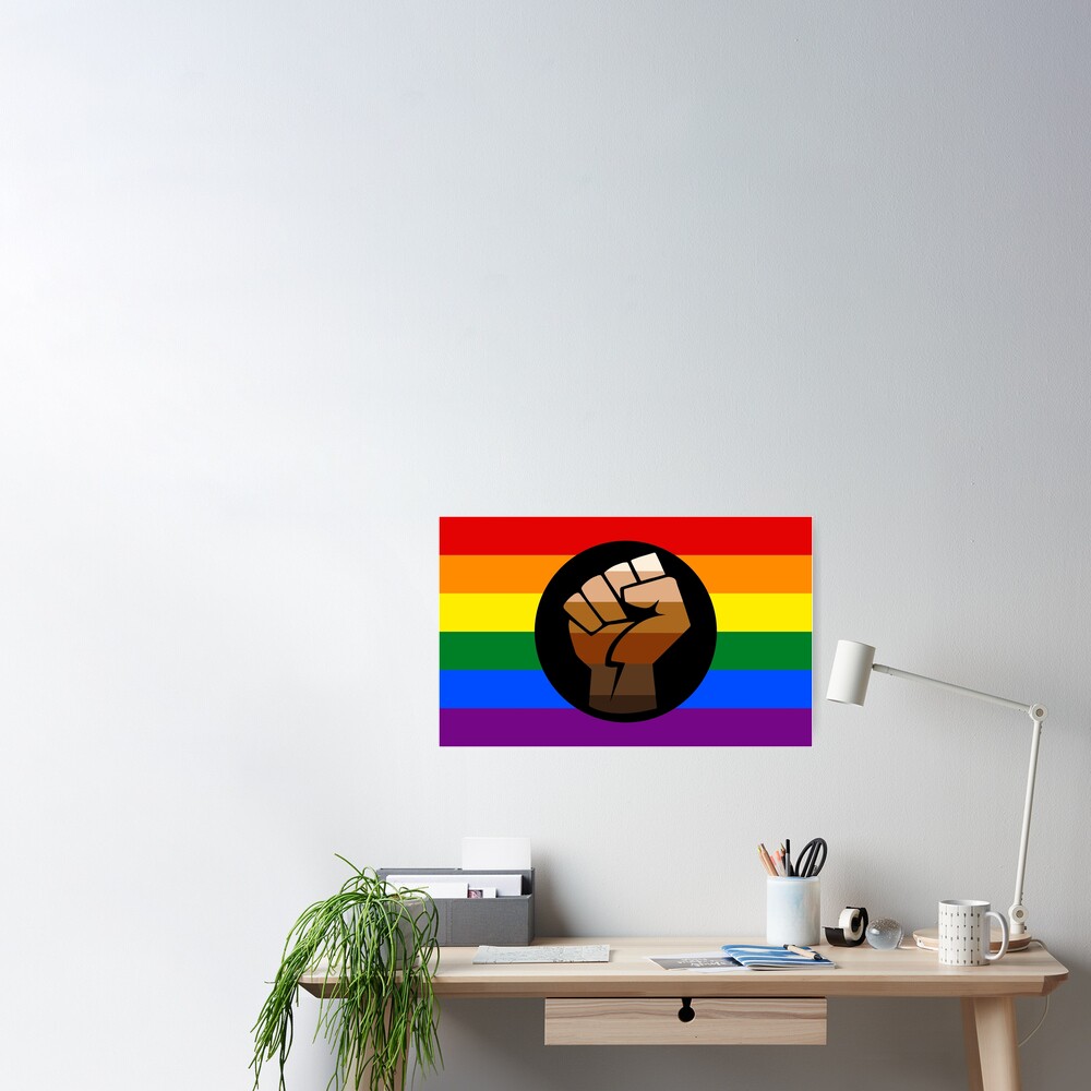 Resist Fist Rainbow Flag Lgbt Stolz Poster Von Etud1984 Redbubble