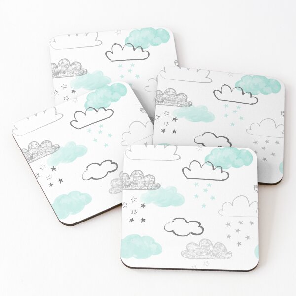 Item preview, Hand painted flaky clouds designed and sold by Rama Geeves.