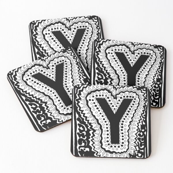 Item preview, Initial Y Black and White designed and sold by Vividality.