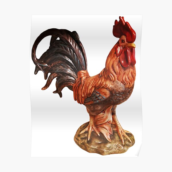 "old country kitchen rooster version 2" Poster for Sale by
