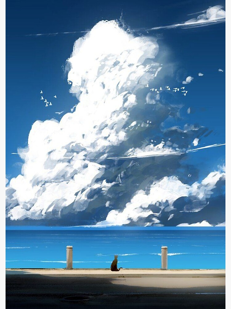 "Anime Katzenwolke" Poster von PlainMotif | Redbubble