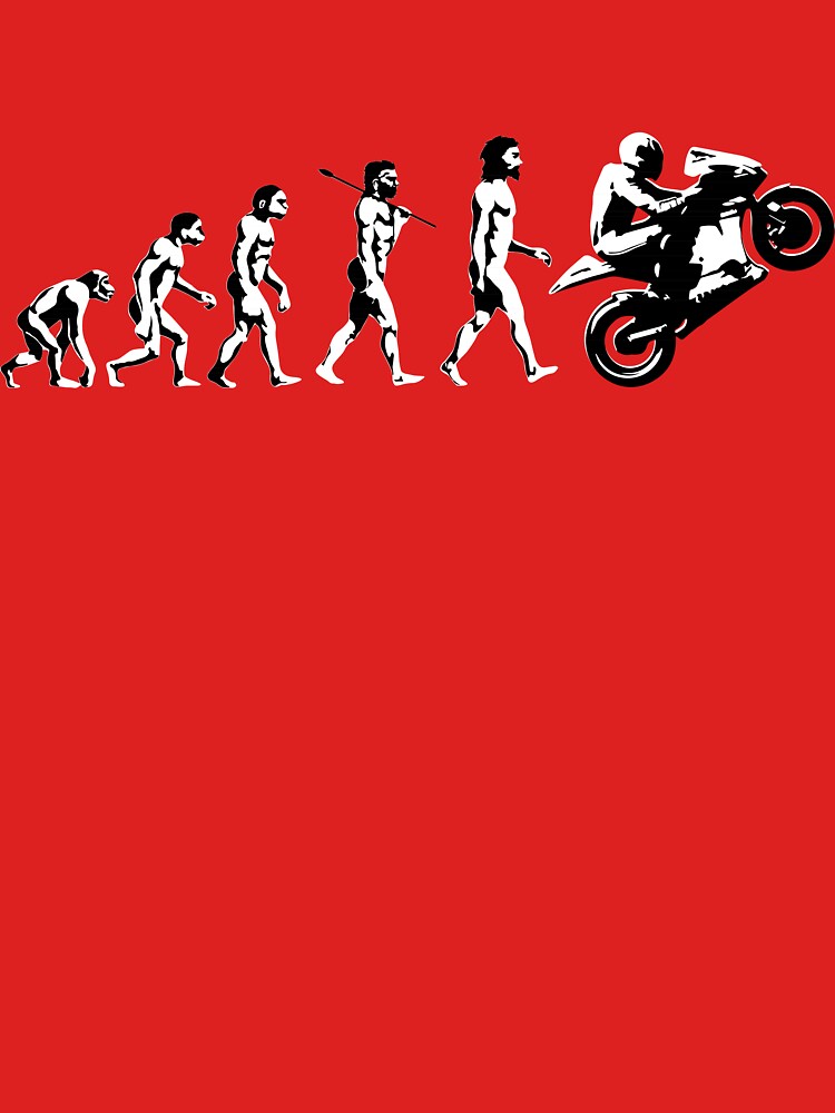 MOTORCYCLE EVOLUTION BIKE WHEELIE by stencil8