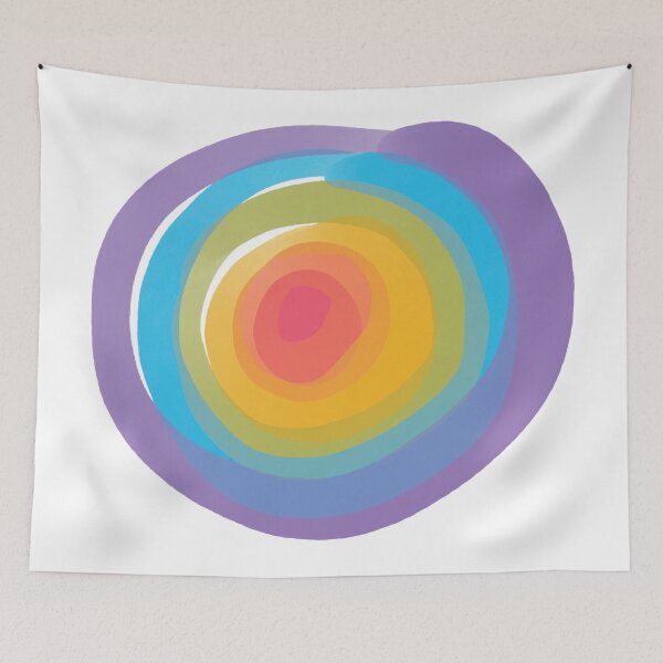 Item preview, Rainbow Circle Abstract Art designed and sold by MoCatDesigns.