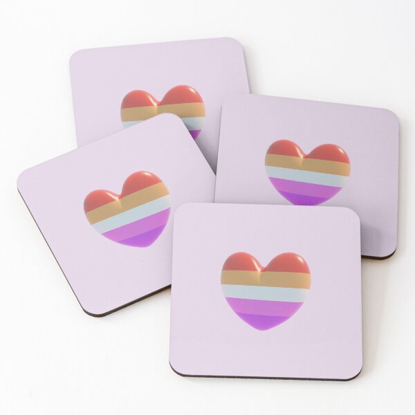 Item preview, Lesbian Flag Heart  designed and sold by mooboo24.
