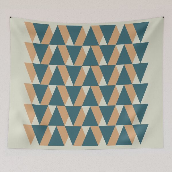 Item preview, Peach & Teal Triangles designed and sold by TheOrangeCactus.