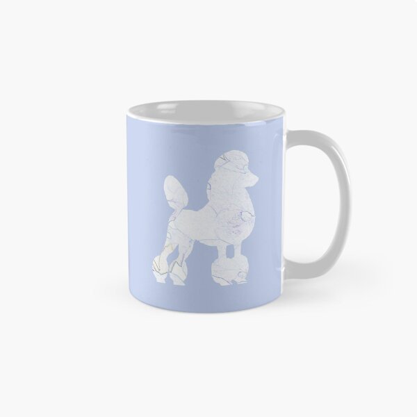 Item preview, white and blue poodle designed and sold by ThePoodleandCo.