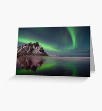 Northern Lights in Iceland. Greeting Card