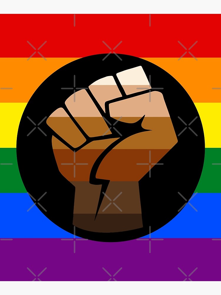 "RESIST FIST RAINBOW FLAG LGBT PRIDE" Mounted Print for Sale by ...