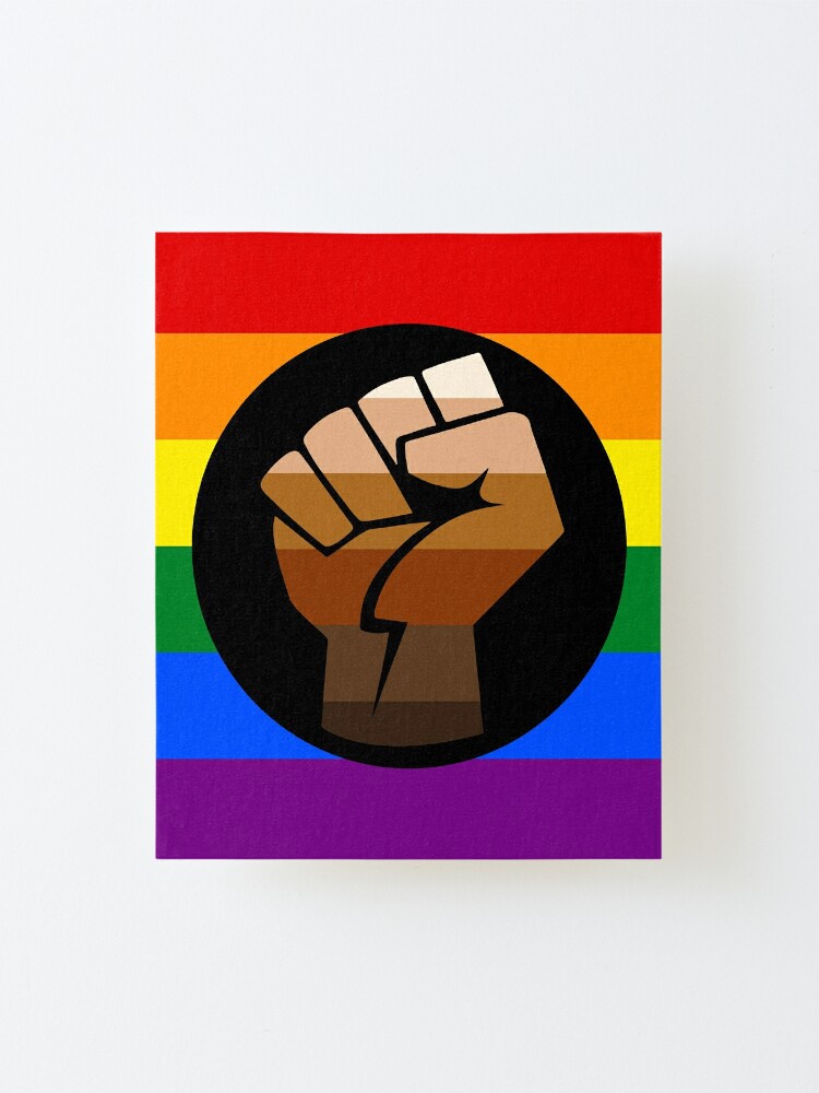 Resist Fist Rainbow Flag Lgbt Pride Mounted Print For Sale By Etud1984 Redbubble