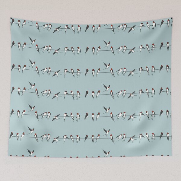 Item preview, Swallows on a line designed and sold by erinpbo.