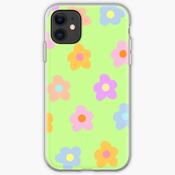 pastel 5-petal flowers iPhone Soft Case