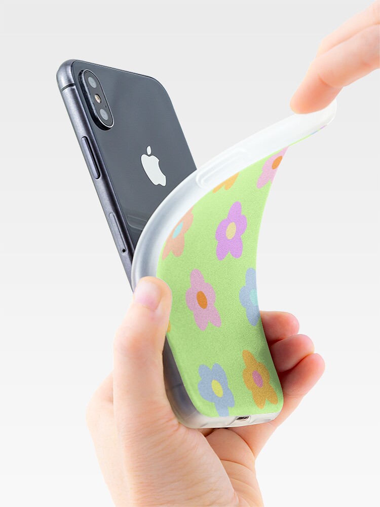 Alternate view of pastel 5-petal flowers iPhone Case & Cover