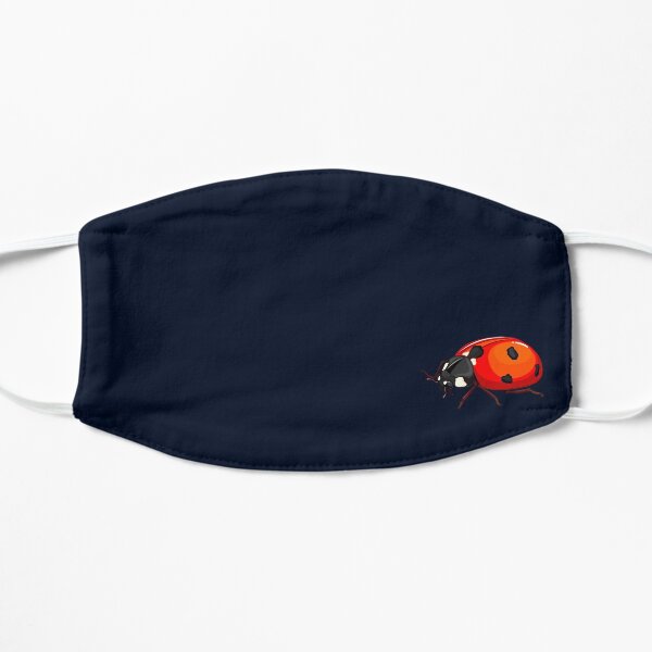 Lady Bug Face Mask, Washable Cotton mask, Reusable Ladybug Mask Flat Mask