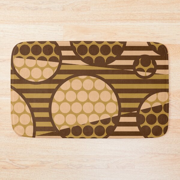Item preview, Spots and Stripes Colour Block Pattern Coffee designed and sold by forfun-art.