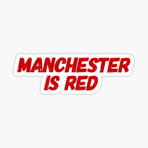 Football Manchester, Manchester is red, Black Sticker