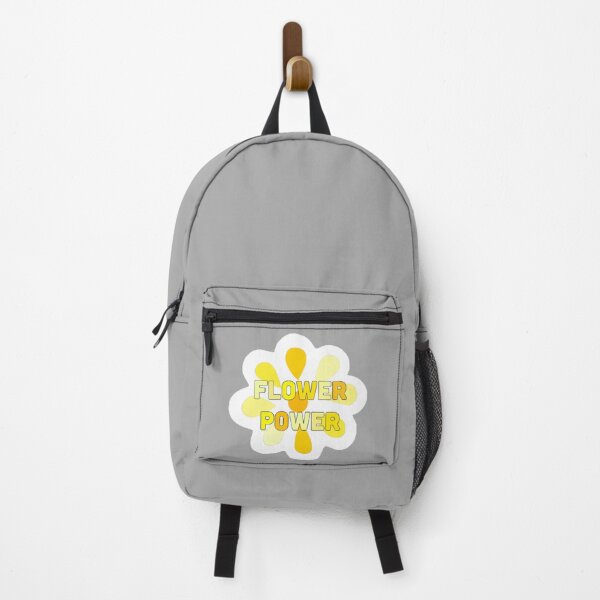 Item preview, FLWR PWR Flower Power Orange and Yellow Petal Floral Flower Design with Black Outlined Assorted Variety Yellow Colored Letters and Petals in the Design designed and sold by byemma.