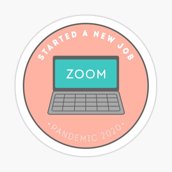 STARTED A NEW JOB IN THE MIDDLE OF A PANDEMIC Sticker