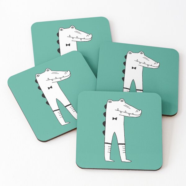 Item preview, Bowtie Croc on Green Background designed and sold by cosmicmouse.