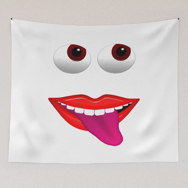 Item preview, Smiling Mouth With Tongue Out and Brown Eyes designed and sold by MarkUK97.