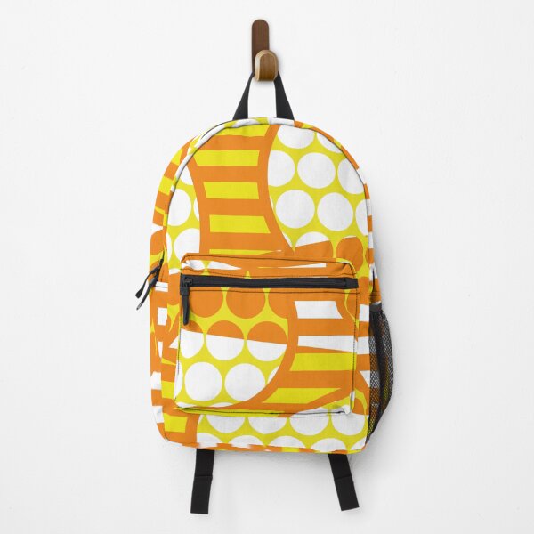 Item preview, Spots and Stripes Colour Block Pattern Neon Orange designed and sold by forfun-art.