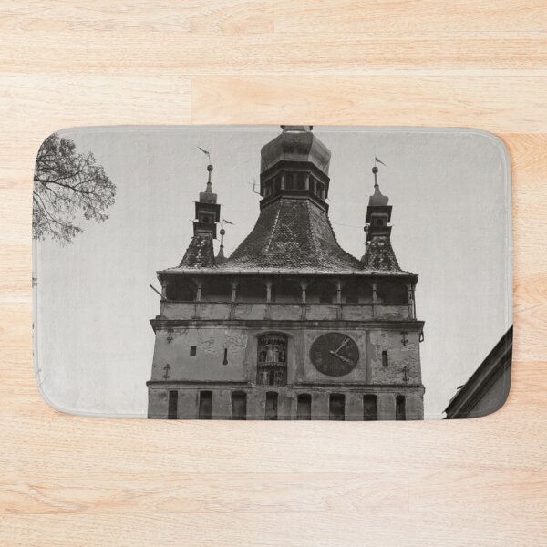 Item preview, Black and white clock tower designed and sold by IlonaP99.