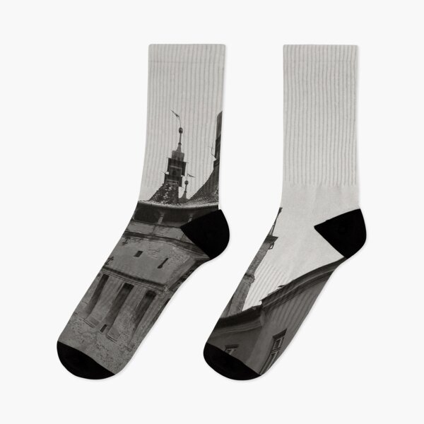 Item preview, Black and white clock tower designed and sold by IlonaP99.