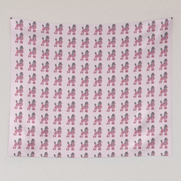 Item preview, Poodle in pink petals designed and sold by ThePoodleandCo.