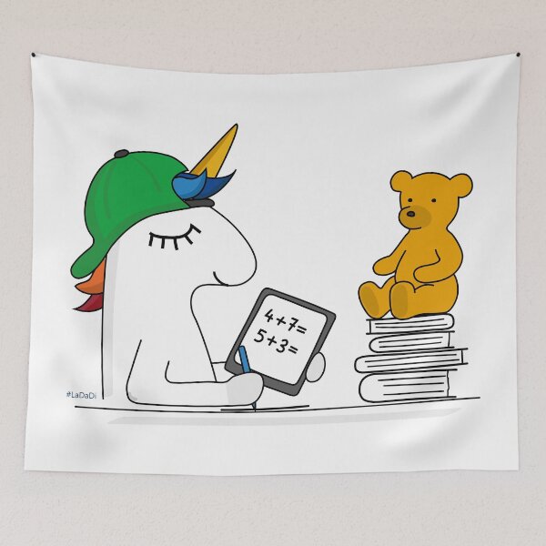 Item preview, unicorn homework designed and sold by LaDaDi.