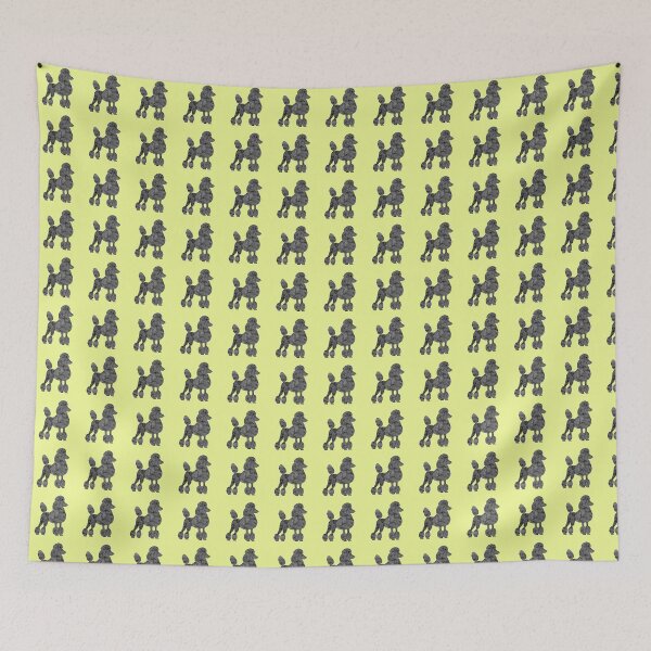 Item preview, Grey poodle in leaves designed and sold by ThePoodleandCo.