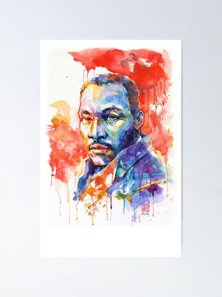 Martin Luther King poster, Martin Luther King print,I have dream poster, MLK poster,MLK print, Martin Luther King watercolor popular art painting