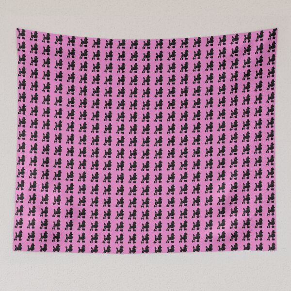 Item preview, Black poodle in blossom designed and sold by ThePoodleandCo.