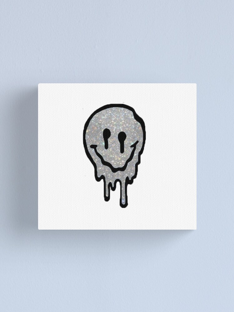 "Drippy smiley face" Canvas Print by viralbubble | Redbubble