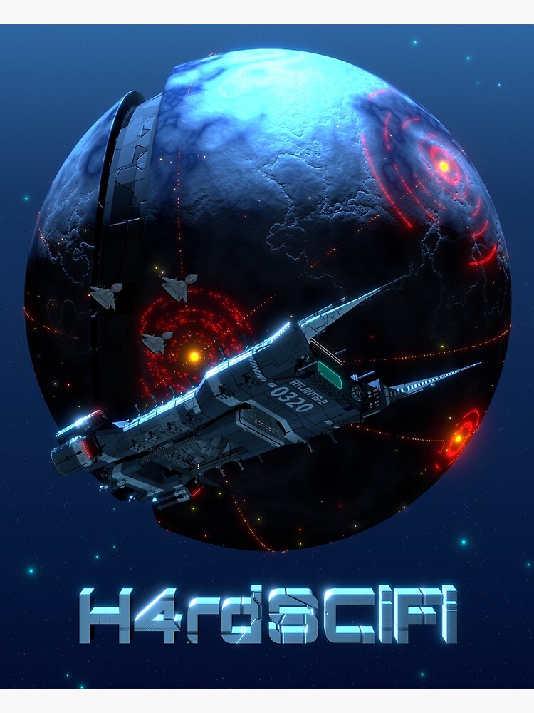 Aperçu 3 sur 3. Poster avec l'œuvre Planète H4rdSCiFi ! créée et vendue par SmartGalaxy.